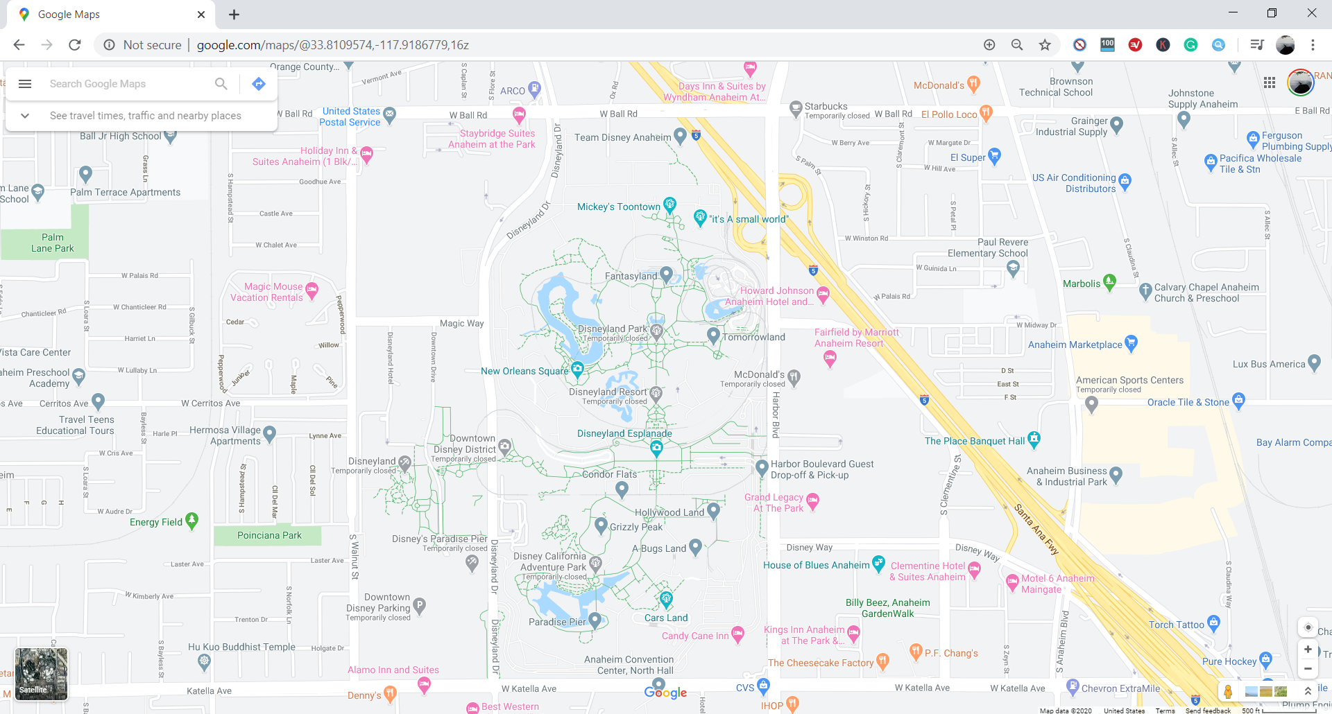 Disneyland Google Maps