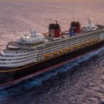DCL ship sailing away