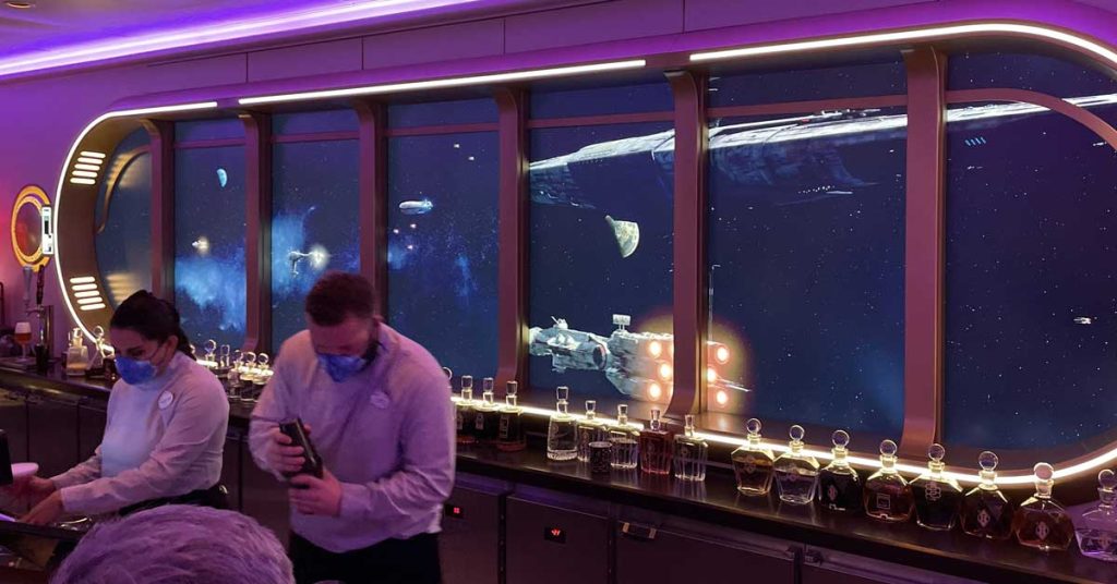 No wretched hive of scum and villainy here! Hyperspace Lounge offers amazing views.