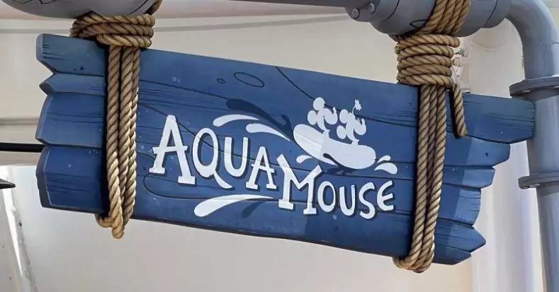 The entrance to the AquaMouse on the Disney Wish