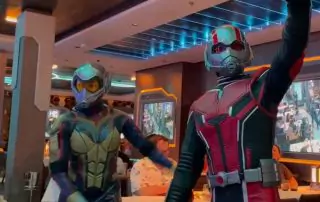 Ant Man and The Wasp drop in as the presentation ends