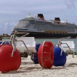 Best Disney Cruise Excursions in Bahamas, Caribbean, & Bermuda Best Disney Cruise Excursions in Bahamas, Caribbean, & Bermuda -- Water trikes in front of a Disney cruise ship