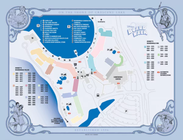 Disney's BoardWalk Inn Map