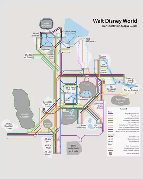 Disney World Transportation Map