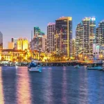 Disney Cruises From San Diego - the city skyline shown from on the water
