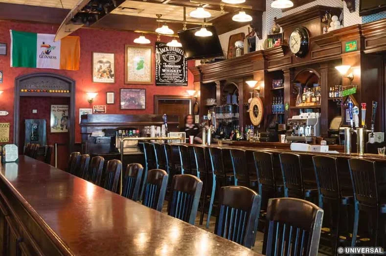 Interior of an Irish pub