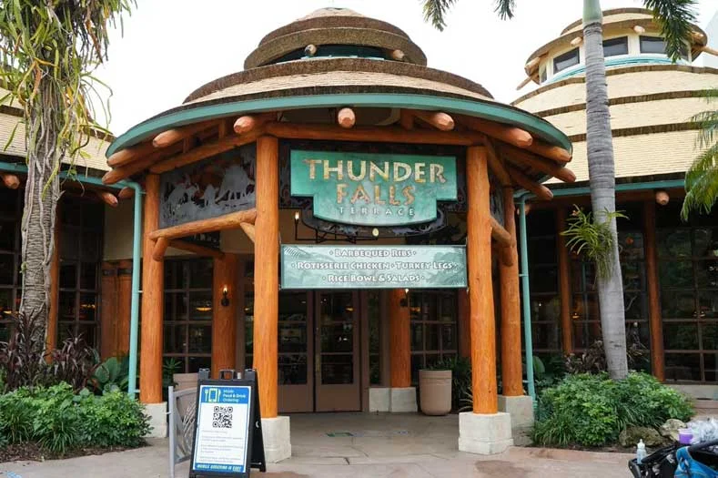 Exterior of Thunder Falls Terrace restaurant