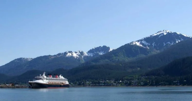 Where Does the Disney Cruise Go - The Disney Wonder is shown in Alaska