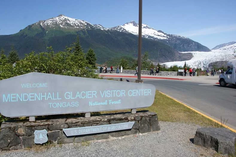 The Mendenhall Glacier Visitor Center in Juneau, Alaska