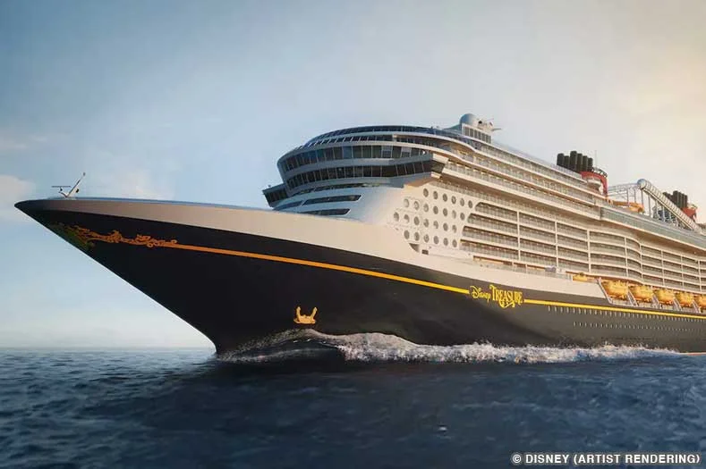 Artist rendering of the Disney Treasure Cruise Ship