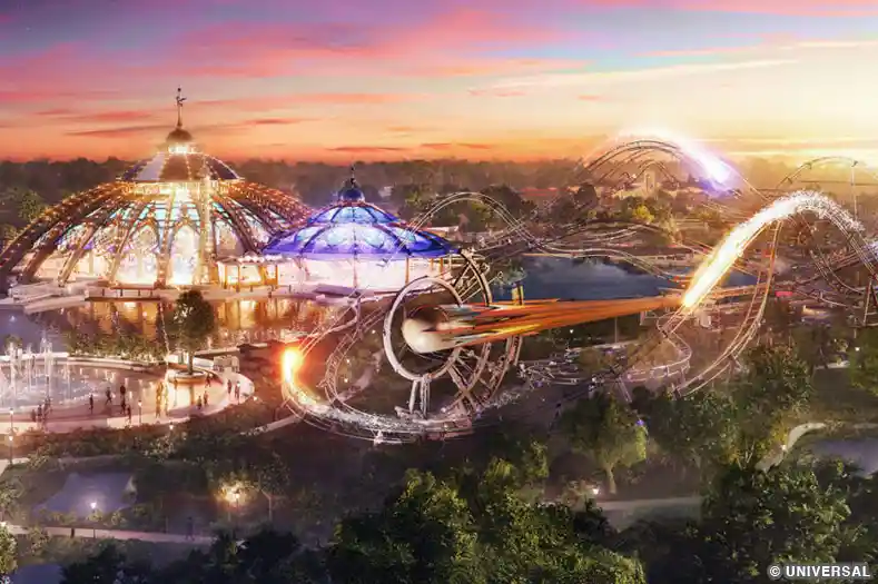Concept Art for Starfall Racers at Universal Epic Universe