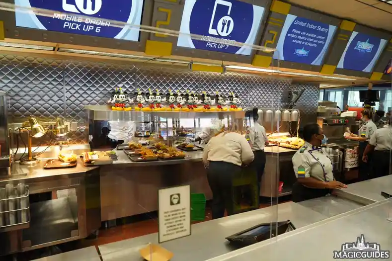 An order counter at Cosmic Ray's Starlight Cafe, one of the best Disney World restaurants for picky eaters