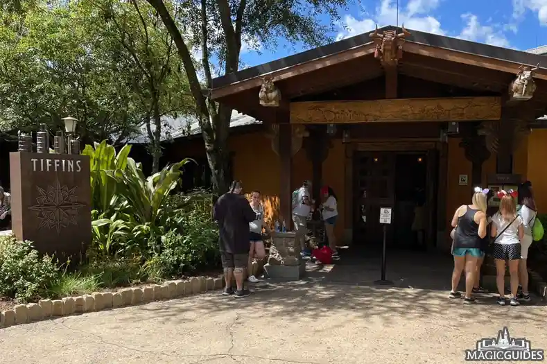 The entrance to Tiffins Restaurant at Animal Kingdom, one of the best restaurants at Disney World