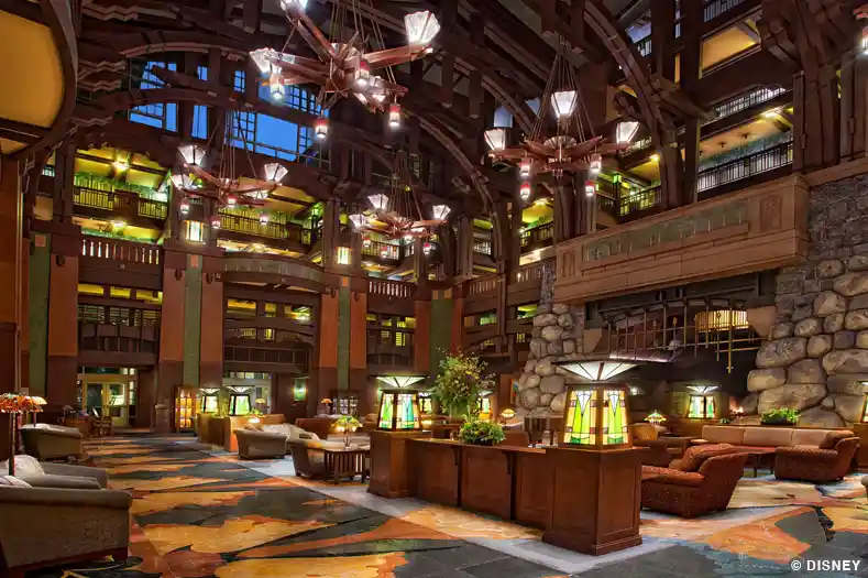 The lobby of the Grand Californian Hotel & Spa