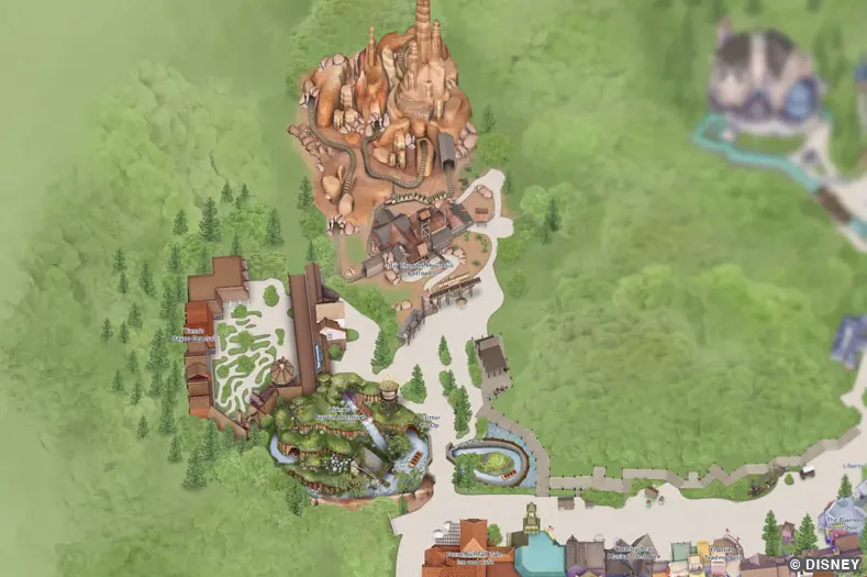 Magic Kingdom Map – Frontierland A map of Frontierland at Magic Kingdom