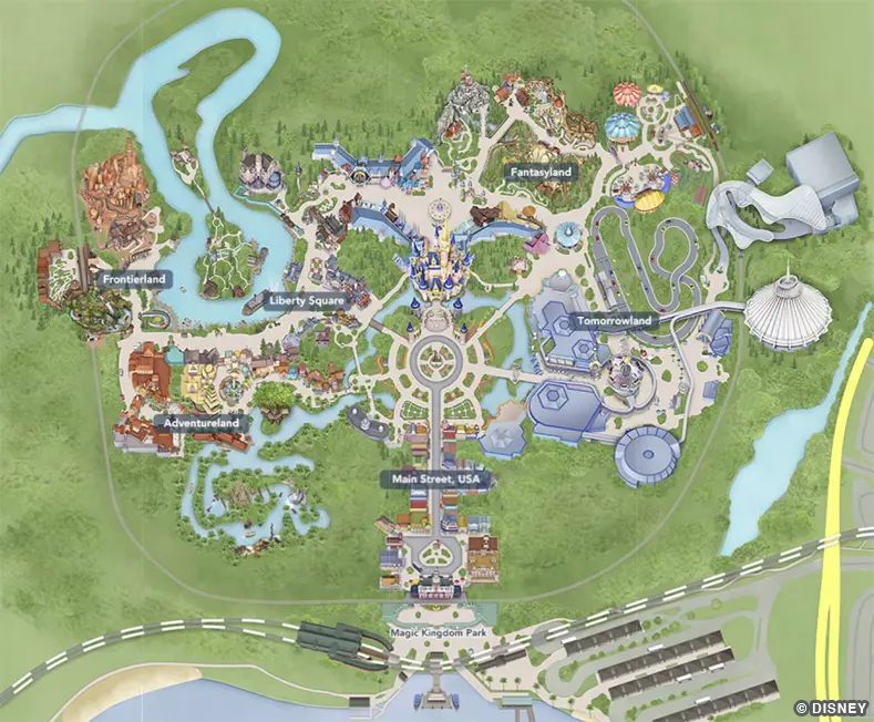 2025 Magic Kingdom Map - Misty Teressa