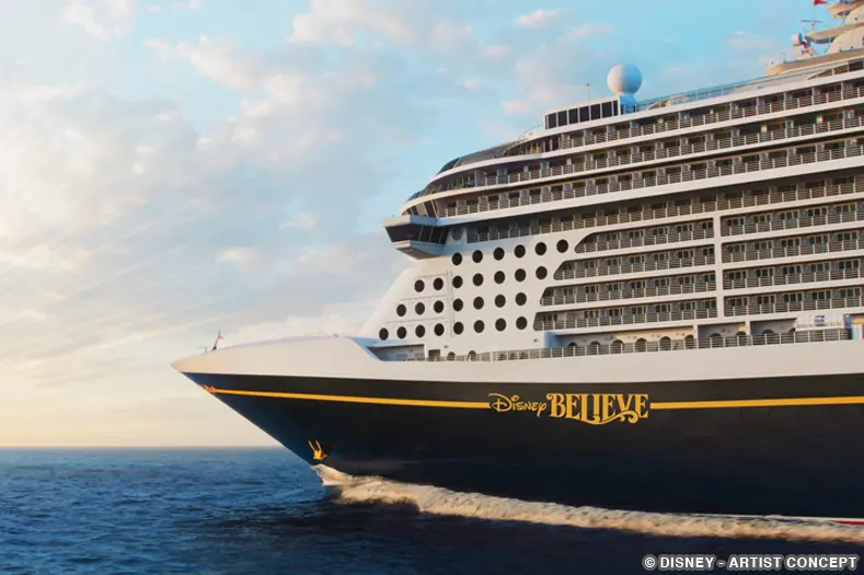 Concept Art depicting the Disney Believe cruise ship