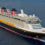 The Disney Fantasy Cruise Ship at sea