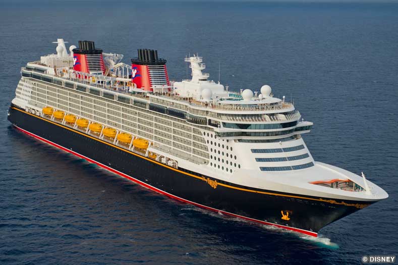 The Disney Fantasy Cruise Ship at sea