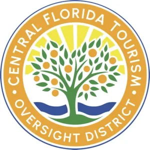 Central Florida Tourism Oversight District, depicting an orange tree and sun rays