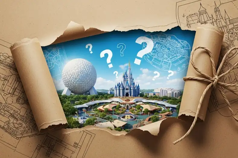 An AI generated image imagining a fifth theme park at Walt Disney World in Florida
