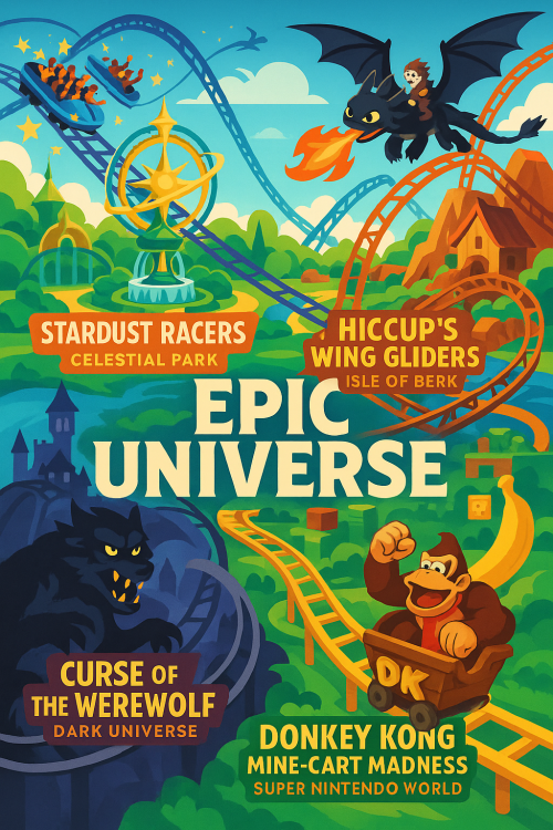 Roller Coasters at Epic Universe epic universe roller coasters