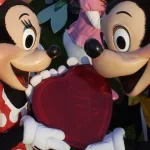 Mickey and Minnie in love at Disney World